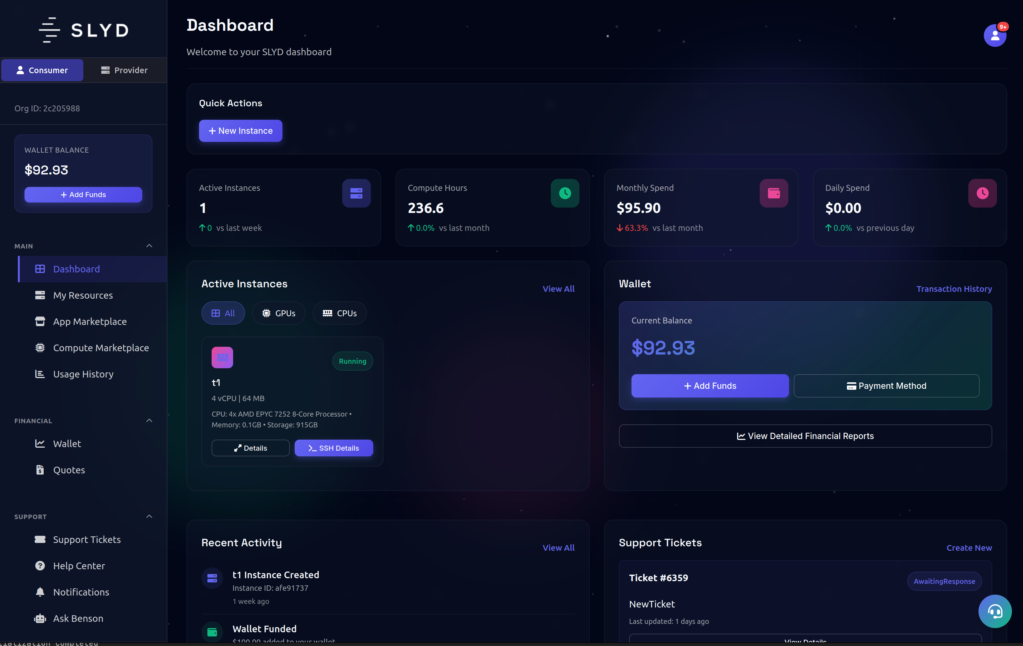 SLYD Analytics Dashboard showing comprehensive usage insights