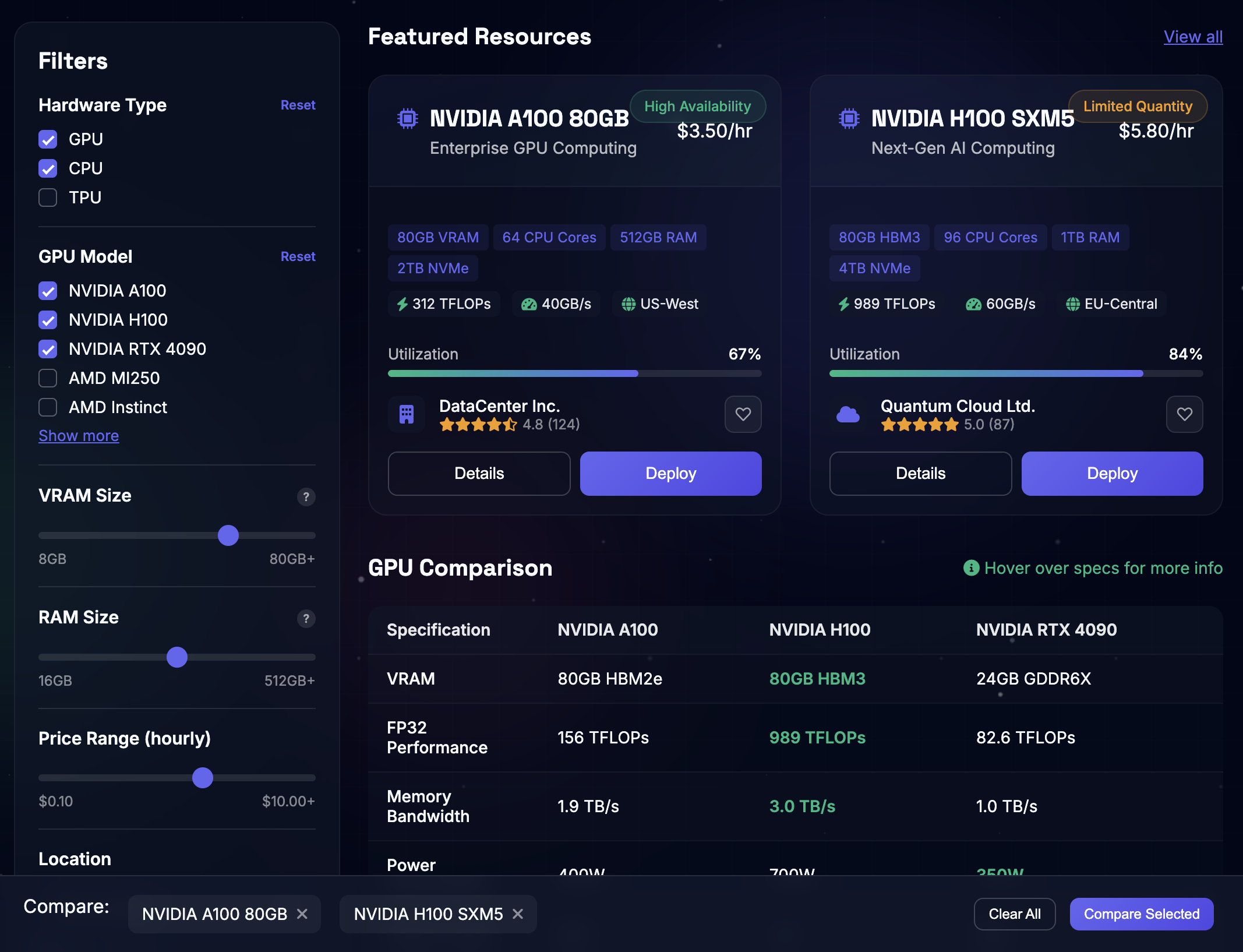 Compute Marketplace Screenshot
