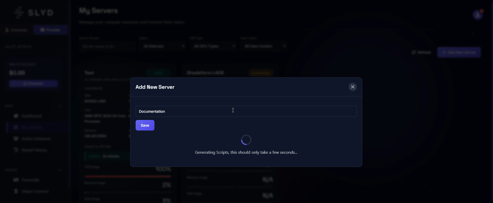 Add server interface