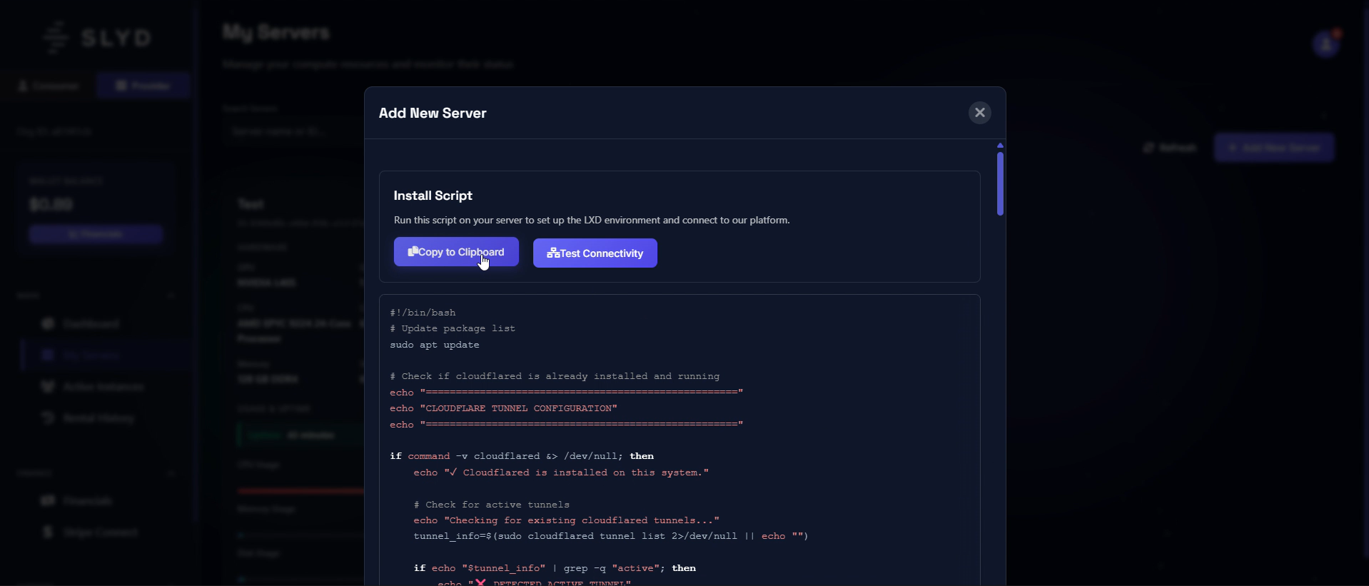 Copy installation script