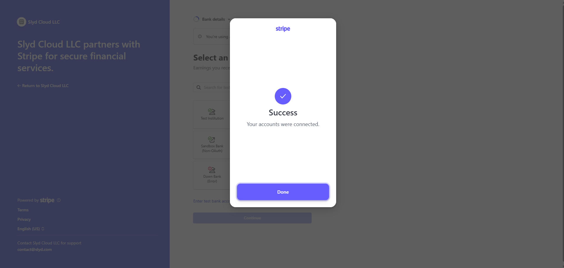 Complete Stripe Account Setup
